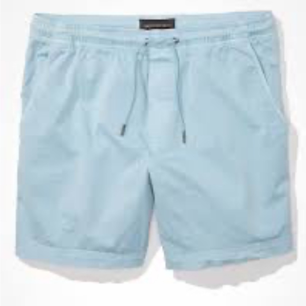 AE 5.5" Flex Lived-In Trekker Short - Light Blue - Size Small